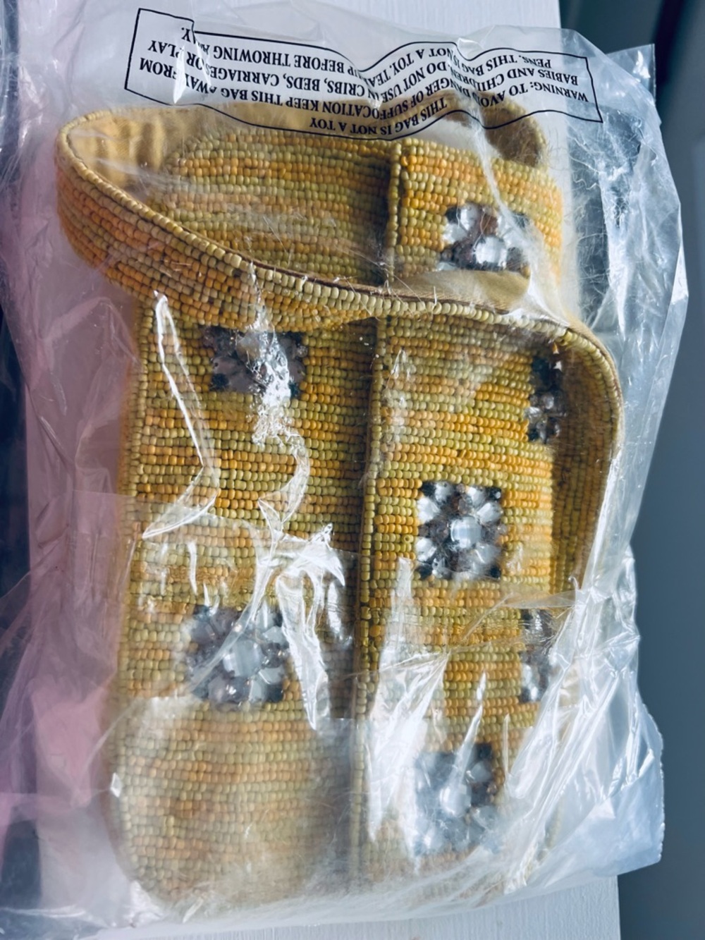Anthropologie The Fiona Beaded Bag Yellow Geometric - Picture 6 of 9
